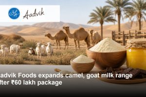 Aadvik Foods logo with a company-relevant growth scene and article title