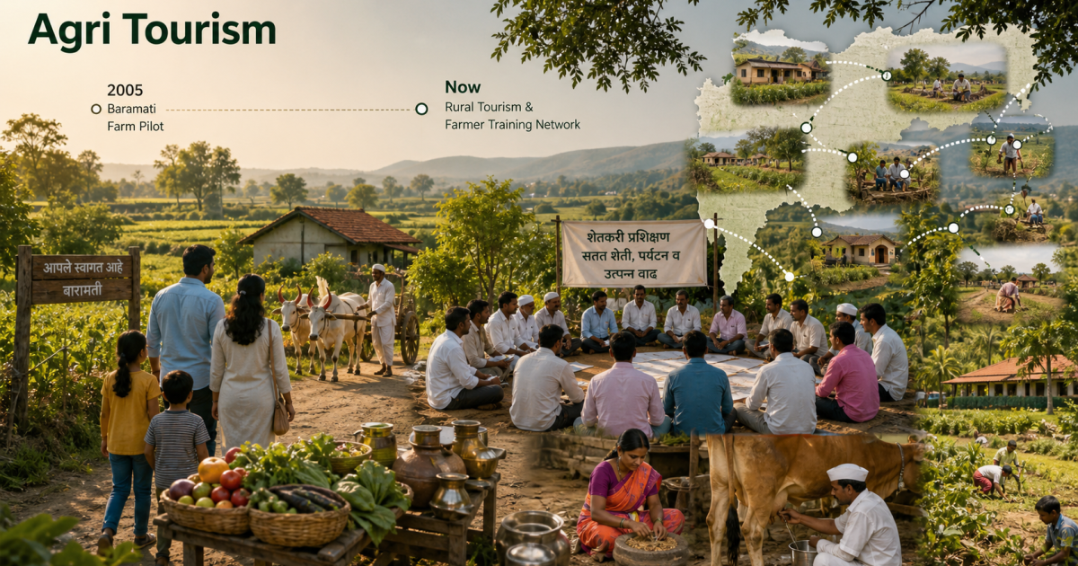 A Baramati farm tourism pilot progressing into a rural tourism and farmer-training network