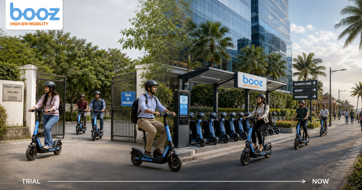 Booz Mobility electric scooters progressing from a campus trial to a managed business and tourism fleet
