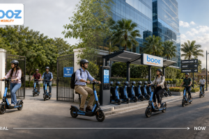 Booz Mobility electric scooters progressing from a campus trial to a managed business and tourism fleet