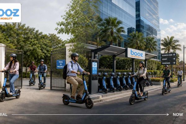 Booz Mobility electric scooters progressing from a campus trial to a managed business and tourism fleet