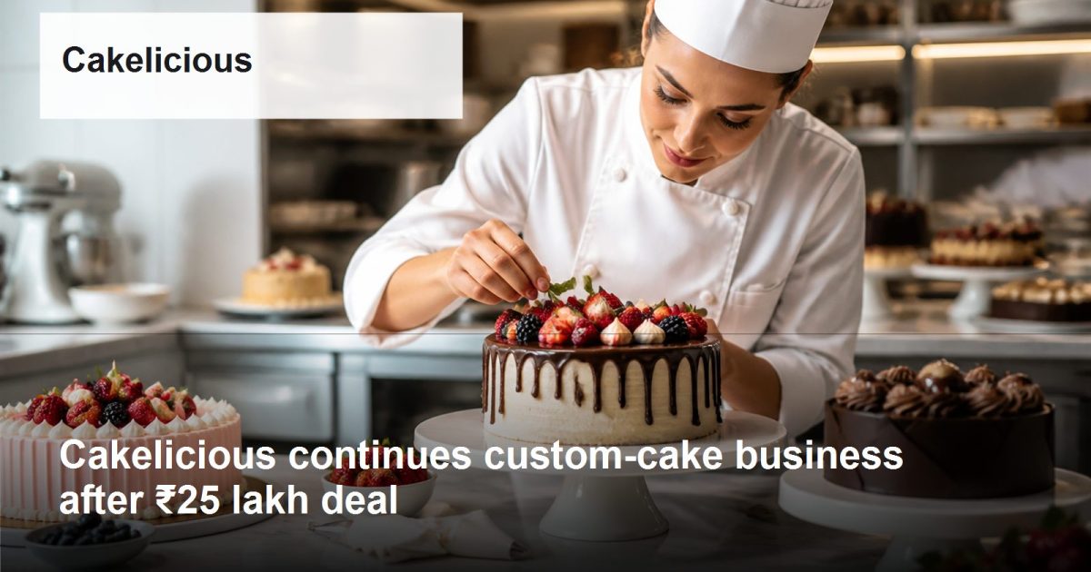 Cakelicious logo and company-relevant post-Shark Tank growth scene