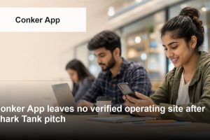 Conker App logo with a company-relevant growth scene and article title