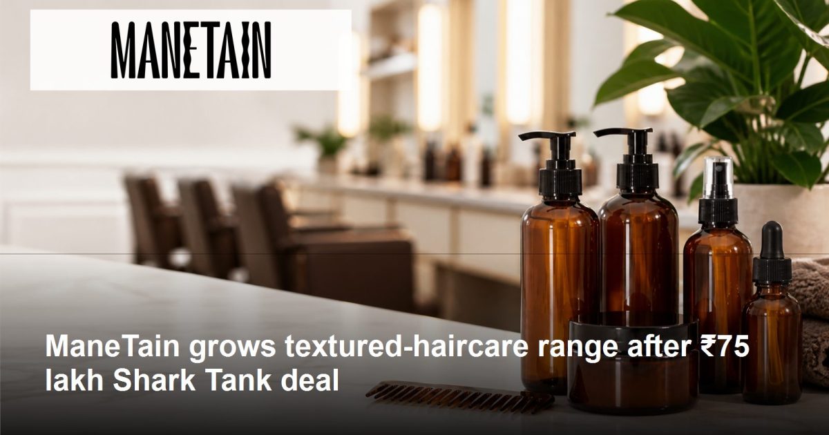 ManeTain logo and company-relevant post-Shark Tank growth scene