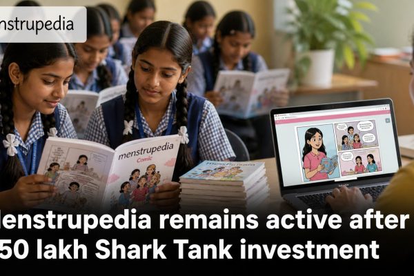 Menstrupedia menstrual-education comics used in a school and digital learning setting