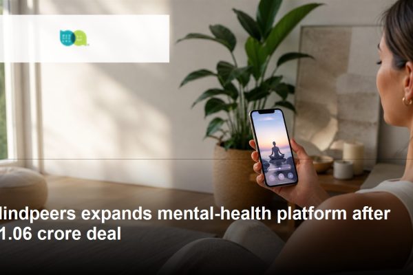 Mindpeers logo and company-relevant post-Shark Tank growth scene