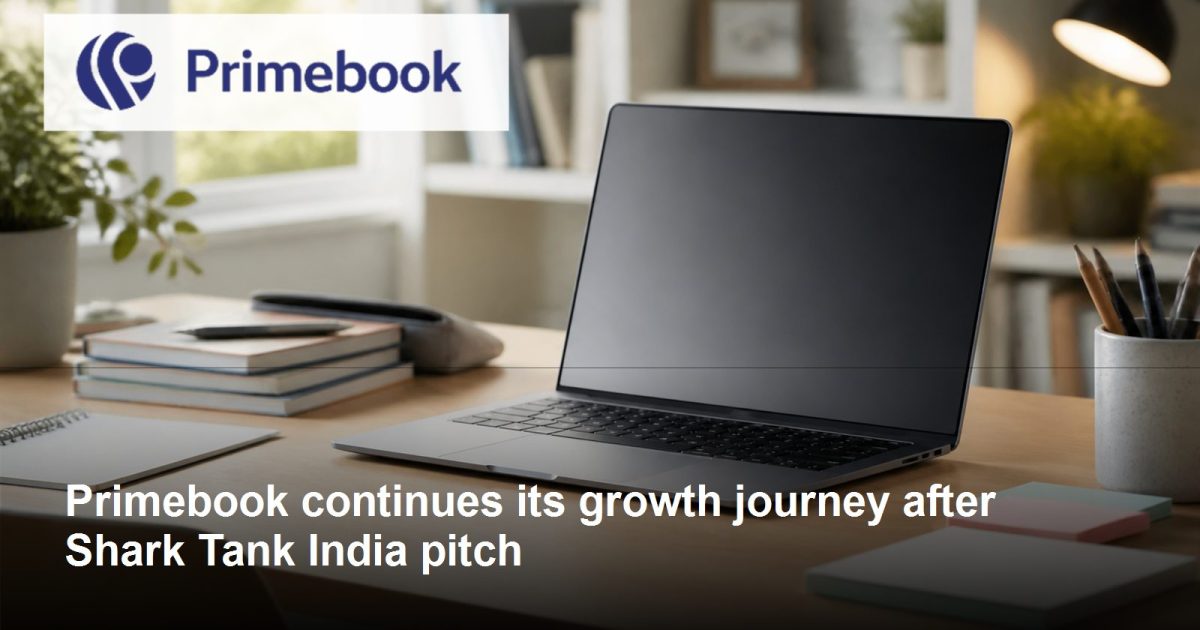 Primebook logo and post-Shark Tank growth journey
