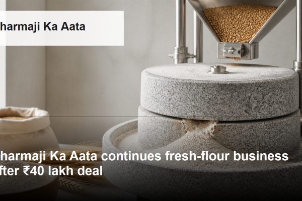 Sharmaji Ka Aata logo and company-relevant post-Shark Tank growth scene
