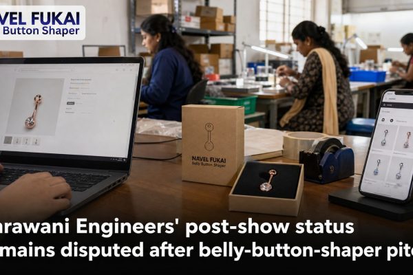 Navel Fukai Belly Button Shaper shown in an ecommerce and packing operation