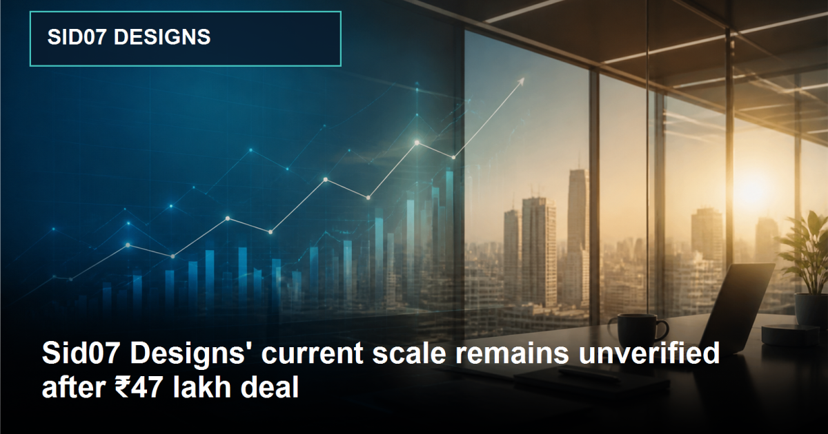 Editorial business image representing Sid07 Designs and its growth journey