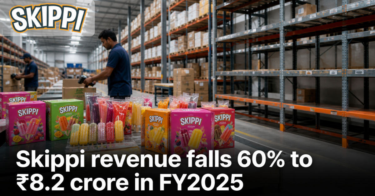 Skippi ice pops in a distribution warehouse with reduced inventory space