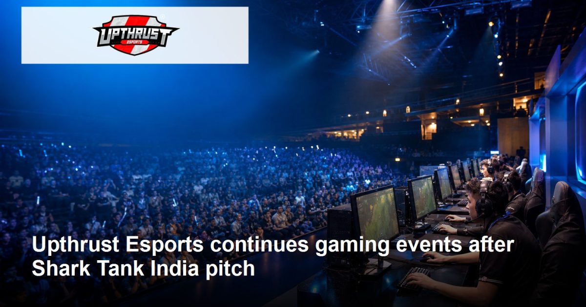 Upthrust Esports logo and company-relevant post-Shark Tank growth scene