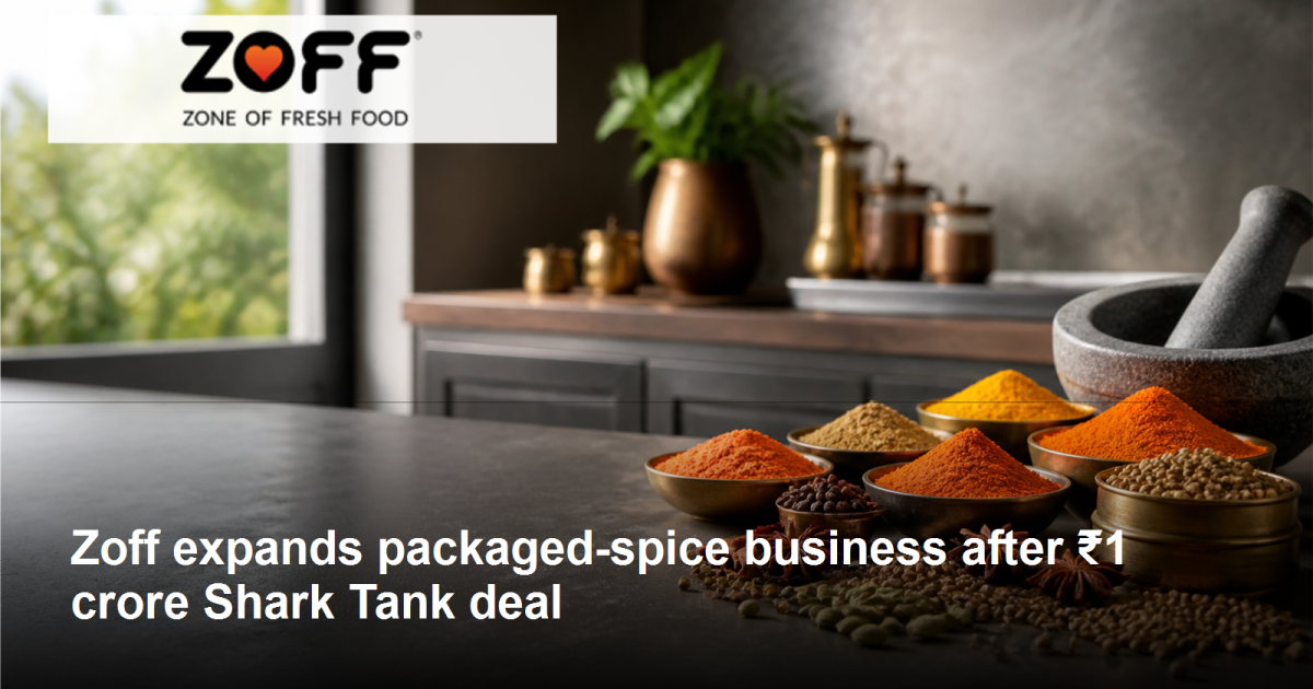 Zoff logo and company-relevant post-Shark Tank growth scene