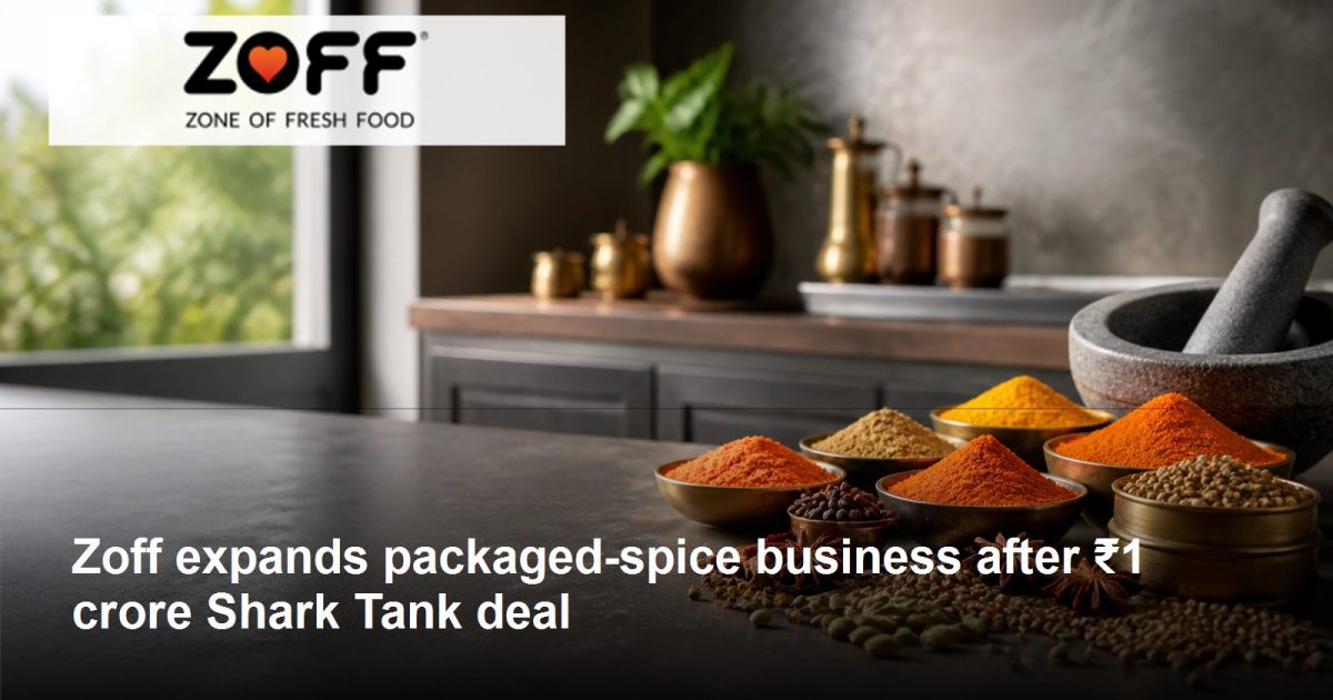 Zoff logo and company-relevant post-Shark Tank growth scene